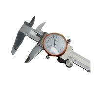 QUSYZD Calibrador Vernier de Esfera de Acero Inoxidable de 150 mm con precisión de 0,02 mm/0,001", medidor de Esfera de plástico, Herramientas de medición de Espesor, 150 m,150mm Metric Gold