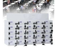 QUSYZD Casillero de acrílico Transparente para Guardar celulares con cerraduras y Llaves - Montaje en Pared o Escritorio para una gestión Segura del teléfono en oficinas y Aula,25