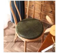 QUSYZD Cojín Redondo de Cuero con Espuma viscoelástica para Silla, cojín Redondo para Taburete, Antideslizante, Impermeable, Color Verde Soja, 45 x 45 cm.,SOYA Green-17.7 * 17.7inch
