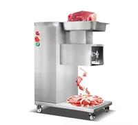 QUSYZD Cortadora de Carne Comercial de Acero Inoxidable, picadora de Alimentos eléctrica móvil de 750 W con Cuchilla de 3,5 mm, 180 kg/h, 190 RPM, cortadora automática de Verduras pa,