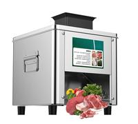 QUSYZD Cortadora de Carne eléctrica Comercial - Rebanadora de Grosor Ajustable para Pollo, Pescado y Carne de Res, Herramienta de Cocina de Alta eficiencia, 2,5 mm, 7 mm,7mm