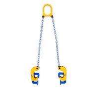 QUSYZD Elevador de bidones de Cadena de Alta Resistencia de 2200 LB/1 t - Abrazadera para bidones de Aceite para grúa y Carretilla elevadora, Incluye 2 Ganchos Anchos y,A-2200lb/1t Load