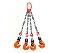 QUSYZD Eslinga de Cadena para elevación con Capacidad de 1,6/2,5/3,2 toneladas, polipasto de Cadena para Motor con Cuatro Cadenas de 3,3 pies/5 pies/6,6 pies/9,8 pies y ga,3.2t-1m