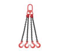QUSYZD Eslinga de Cadena para montacargas de Alta Resistencia - 50 cm/100 cm/200 cm, Capacidad de 1000 kg/3000 kg Seguridad de Carga, Remolque, elevación,Normal-4 Leg/3T/0.5M