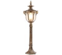 QUSYZD Farola Exterior Impermeable para Postes, alumbrado público para Vallas, Jardines, Patios, Balcones y entradas, Color Negro (Mediano) y Bronce (Grande).,Bronze-Large