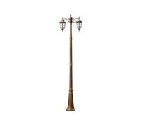 QUSYZD Farolas Exteriores, farola Exterior de 2 Luces P65, Resistente al Agua, para cercas, iluminación de Postes Altos de jardín Europeo, Aluminio antioxidante, Altura 280 cm.,Height 280cm