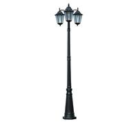 QUSYZD Farolas Exteriores, farola Impermeable de Aluminio antioxidante para Postes Altos, lámpara de Columna paisajística de Poste Alto con Paneles de Vidrio para Patio y jardí,