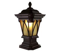 QUSYZD Farolas Exteriores, farolas de Columna Antiguas Resistentes a la Lluvia, iluminación de Suelo, iluminación de Mesa Exterior para Caminos, entradas de vehículos, Patios,Onecolor-Large