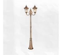 QUSYZD Farolas solares de 2 Luces para Exteriores, farolas Impermeables, farolas de Aluminio con Cristal Texturizado y Resistente a la corrosión, Ideales para Patios y Jardines,Height 245cm