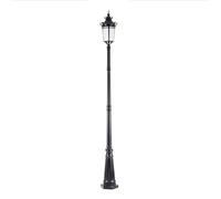 QUSYZD Farolas solares, farolas Exteriores, farolas Exteriores, farolas de un Solo Cabezal, farolas de Calle IP56 Impermeables, Pilar de Aluminio antioxidante, Color Negro, alt,Black-Height 275cm
