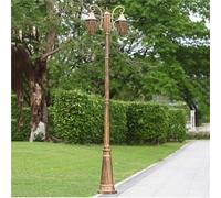QUSYZD Farolas solares para Exteriores, farolas para Exteriores, farola Antigua de 2 Luces para Parques y paisajes, IP54, Resistente al Agua, de Aluminio y Metal, Vict, un Colo,One Color-H2M