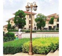 QUSYZD Farolas solares para Exteriores, farolas para Exteriores, farolas de 2 Luces, farolas Tradicionales de Poste Alto para Villas, Jardines y paisajes, Impermeables, Altura,Height 320cm