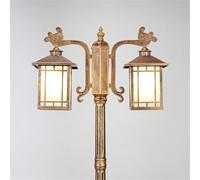 QUSYZD Farolas solares para Exteriores, farolas para Exteriores, farolas Impermeables de 3 Luces, farola de Aluminio antioxidante, lámpara Impermeable para jardín o Villa, altu,Height 265cm