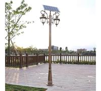 QUSYZD Farolas solares para Postes, farolas solares para Exteriores, 2 Cabezales LED, farola Alta para alumbrado público, Impermeable, farola súper Brillante para Exteriores, f,One Color-260CM
