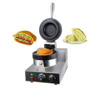 QUSYZD Gofrera eléctrica para Helados y Hamburguesas, Temperatura Ajustable de 50 a 300 ℃, Ideal para Uso doméstico y Comercial, diseño Redondo para gofres con Forma