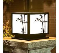 QUSYZD Lámpara de Columna de Cristal Impermeable IP65 para Exteriores, Ideal para Villas, Jardines, Patios y césped. Lámparas de Exterior Modernas de 30 cm.,Glass-30CM