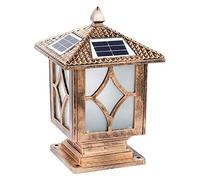 QUSYZD Lámpara de Columna para Patio Estilo Europeo, Simplicidad, Impermeable, Resistente a la corrosión, de Aluminio, lámpara de Poste LED para Exteriores, Faro Solar para Col,