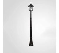 QUSYZD Lámpara de Pilar Europea Retro E27 de un Solo Cabezal, Resistente y Duradera, de Cristal, Estilo Antiguo Vintage, Impermeable IP65, para Exteriores, Ideal para Jardines,Glass-300cm