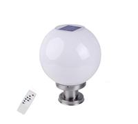 QUSYZD Lámpara Solar Exterior para alumbrado público con Pantalla esférica, farola de Columna, Resistente al Agua, para Poste, jardín, Patio, Camino, tamaño Mediano.,Medium