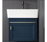 QUSYZD Lavabo de Esquina para baño, combinación de Lavabo de Pared para Espacios pequeños, Mueble de baño con Grifo y desagüe, 50 x 25 cm (19,6 x 9,8 Pulgadas),50 * 25cm/19.6 * 9.8in