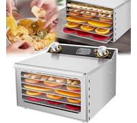 QUSYZD Liofilizador de 400 W con 6-12 Capas, Temporizador de 0-12 Horas, Rango de Temperatura Ajustable de 35-90 ℃, Ventilador de 360° para la conservación de Frutas, Ver,6layers