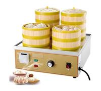 QUSYZD Máquina eléctrica Comercial para Hacer panecillos al Vapor - Vaporera de Alimentos de 6 Orificios con Temperatura Ajustable de 30 a 110 °C, Sistema de Agua indepen,4-Hole-A