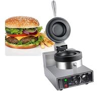 QUSYZD Máquina eléctrica para Hacer Hamburguesas y gofres, Prensa Antiadherente para paninis para Uso doméstico y Comercial, máquina para Hacer gofres de Desayuno y Helados.,