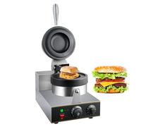 QUSYZD Máquina para Hacer Hamburguesas, brioches y Helados, Prensa para paninis con Placas antiadherentes, Control de Tiempo y Temperatura, máquina Comercial para Hacer Hamburguesas y GOF,