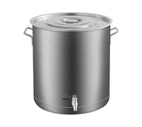 QUSYZD Olla de Acero Inoxidable para Sopa, con Grifo y Tapa, de Gran Capacidad, Multifuncional y Resistente, Ideal para Restaurante, 25 x 40 cm.,One Color-25x40cm