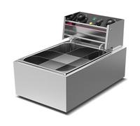 QUSYZD Olla eléctrica Comercial Oden, máquina para cocinar albóndigas Oden de 9 Agujeros, máquina eléctrica para Hacer brochetas, Olla para hervir con 9 ollas Independientes.,