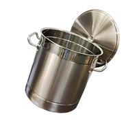 QUSYZD Olla Grande con Tapa - Olla de Acero Inoxidable 304 con Tapa, Ideal para Catering, Uso Comercial y doméstico, para Cocina de Gas o de inducción, 25 l,25L