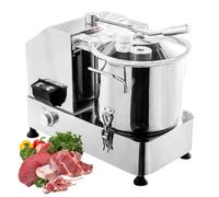 QUSYZD Picadora de Alimentos, batidora Comercial de Carne y Verduras, trituradora de Acero Inoxidable, Velocidad Ajustable para Verduras, Frutas, Cereales, Jengibre, ajo,9L