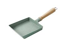 QUSYZD Sartén Enrollable de Hierro Fundido con Tapa de Madera, Ideal para el Desayuno, sartén, Cacerola, Utensilios de Cocina, sartén multifunción, Wok Negro, Verde Fresco.,Fresh Green