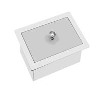 QUSYZD Tapa de Acero Inoxidable para Cubo de Basura Empotrado en encimera, Tapa para Basura de Escritorio integrada en la Cocina, Cubo de Basura de sobremesa, cesto de Basura de re,300