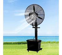 QUSYZD Ventilador oscilante Industrial, Ventiladores nebulizadores Grandes para Exteriores, Ventilador de Pedestal de Alta Resistencia con Tanque de Agua de 11 galones, Venti,380W/30in,380W/30in