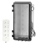 Qutalmi Caja de Empalmes Eléctrica | Recipiente para Proyectos con Tapa Transparente | Caja A Prueba De Polvo Con Cerradura, Protege Enchufe, Conector, Regleta Eléctrica