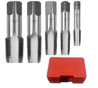Qutalmi Juego de Machos para Tuberías | Machos de Roscado Manual en Acero al Carbono para Fontanería,Herramienta de Roscado Preciso y Accesorios de Corte para Mecánica para Principiantes
