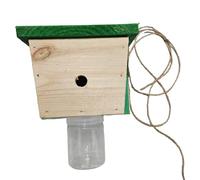 Qutalmi Trampa de madera, trampa reutilizable en aspecto natural - Casa de troncos - Trampa enjambre para el mantenimiento de la terraza, patio trasero, cubierta, jardín, árboles, aleros y ramas