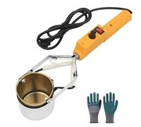 QUTBAG Crisol eléctrico, crisol de Plomo con Temperatura Ajustable de 150-450 ℃, Horno de Soldadura portátil con asa, para moldes de Peso de Pesca y Colgante de Metal 300W