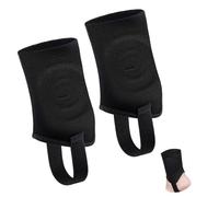 QUTHZZHY 1 par de espinilleras para fútbol, tobilleras, negras, accesorios de fútbol, protección de tobillo para deportes, fútbol, voleibol, ejercicios de fitness, talla M, adolescentes