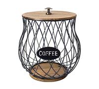 QUTHZZHY Soporte para cápsulas de café, soporte para cápsulas de café, cesta de almacenamiento para cafeína, monodosis expreso, recipiente K para bancos, accesorios para bar