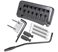 Qutsvosh 1 juego de puente de guitarra eléctrica de carga superior de aleación de zinc hierro instrumentos musicales accesorios, negro