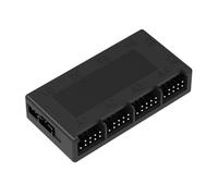 Qutsvosh Adaptador divisor de extensión USB 2.0 de 9 para placa base, adaptador USB 2.0 de 9 , concentrador USB interno, color negro