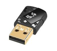 Qutsvosh Adaptador USB Bluetooth 5.4, receptor de audio y música, transmisor, unidad libre para altavoz de PC, teclado inalámbrico