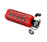 Qutsvosh Auriculares inalámbricos 2 en 1, altavoz Bluetooth táctil, deportivos, bajos portátiles, auriculares in-ear (rojo)