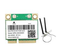 Qutsvosh -AXE3000H Tarjeta WiFi con Antena WiFi 6E 2400Mbps Mini PCI-E para BT 5.2 802.11AX 2.4G/5G/6Ghz Wlan Tarjeta de Red Accesorios de Reemplazo