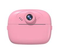 Qutsvosh Cámara infantil de impresión instantánea 48 millones de cámaras duales de alta definición Mini cámara de video fotográfica impresión Thremal rosa