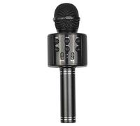 Qutsvosh Micrófono Bluetooth inalámbrico portátil negro para karaoke OK y altavoz Bluetooth MIC altavoz grabación música KTV micrófono