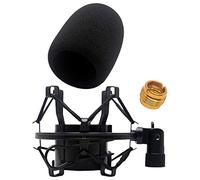 Qutsvosh Parabrisas de espuma con soporte de choque para vibraciones, espuma acústica