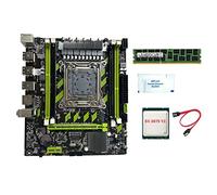 Qutsvosh Placa base X79G + CPU E5 2670 V2 + 4G DDR3 1600 MHz RAM+cable SAT grasa térmica LGA2011 4XDDR3 RECC Slot M.2 NVME PCIE X16